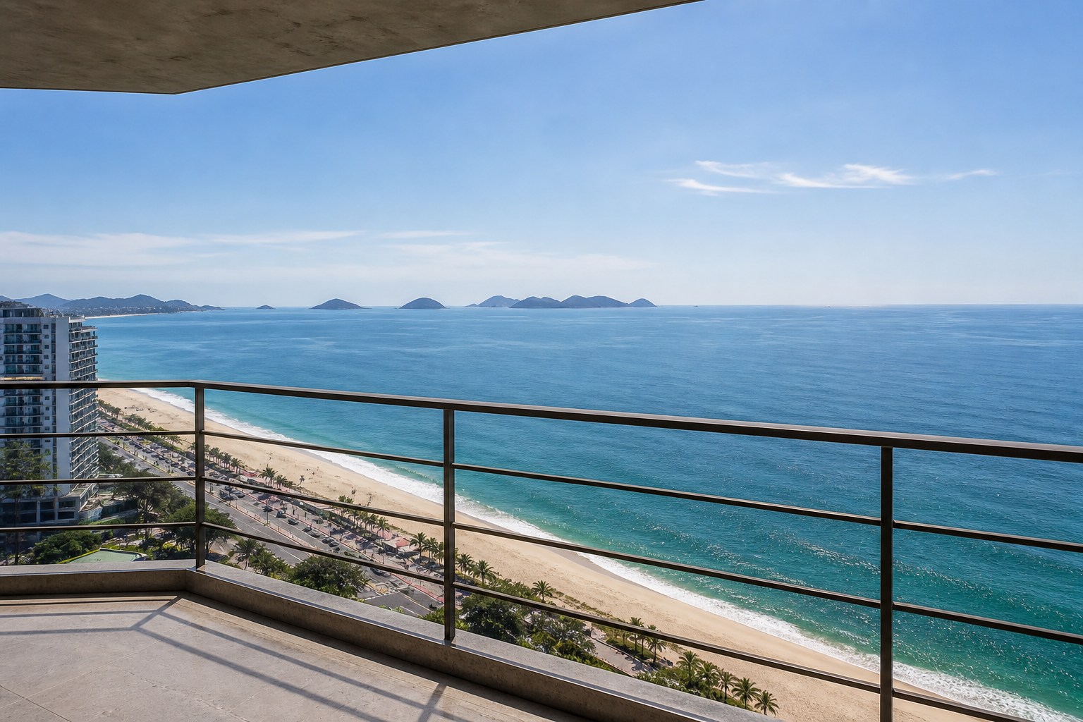 Open sea from a balcony