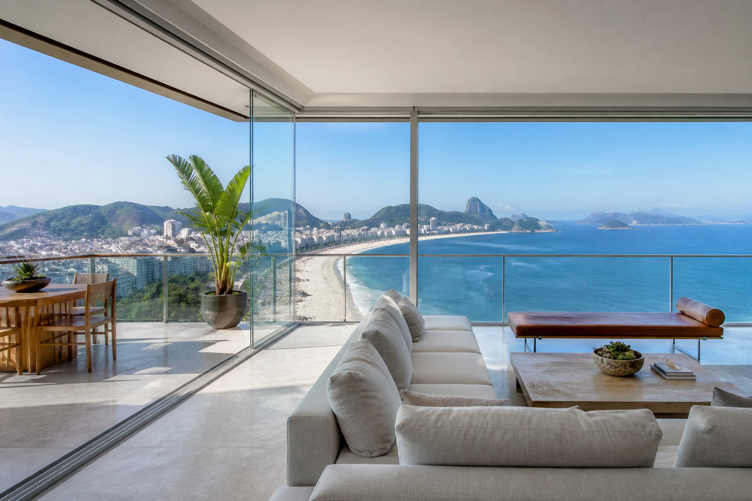 Living room opening to Copacabana